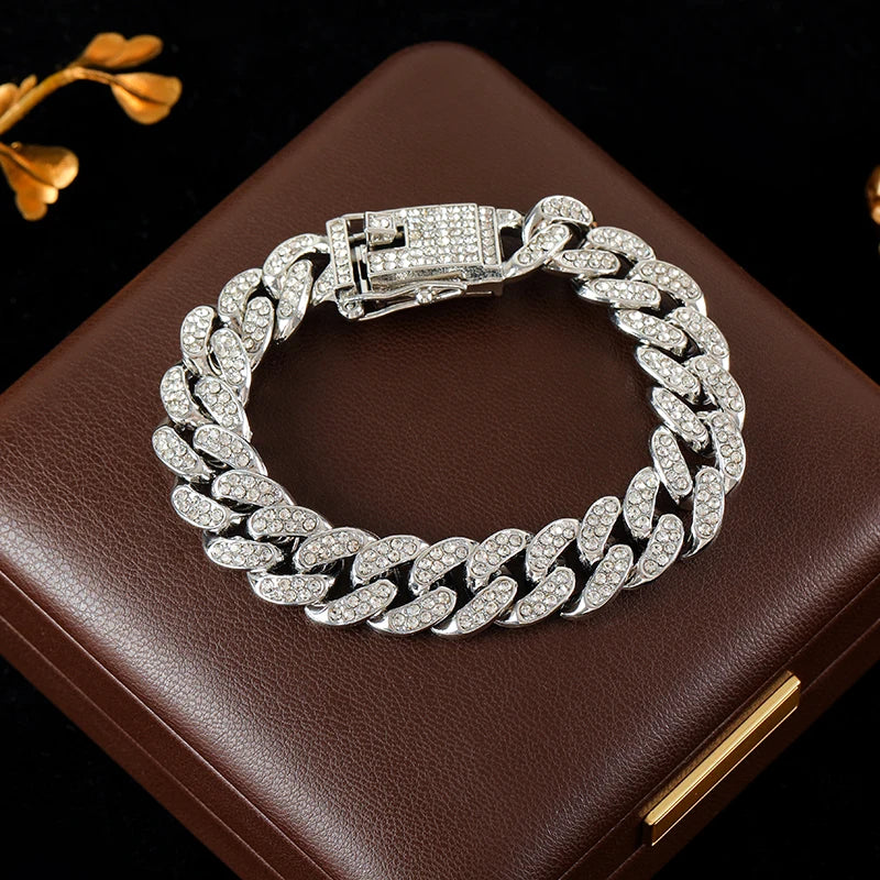 Pulseira Cubana Banhado em Ouro 18K