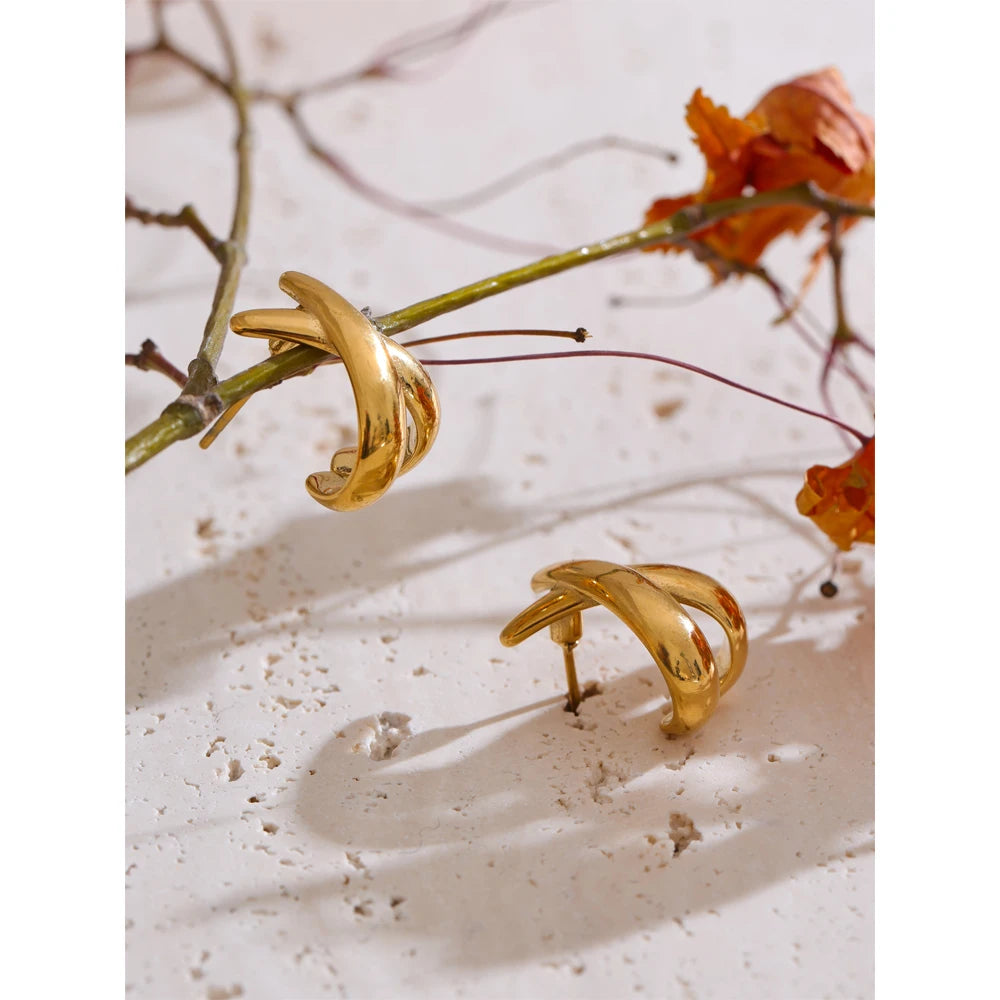 Brinco X Banhado em Ouro 18K