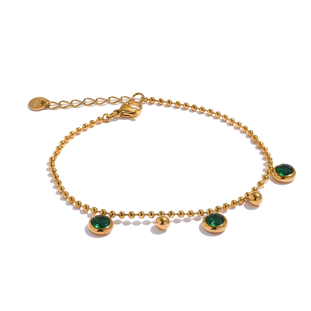 Colar Delicado Esferas Banhado em Ouro 18K