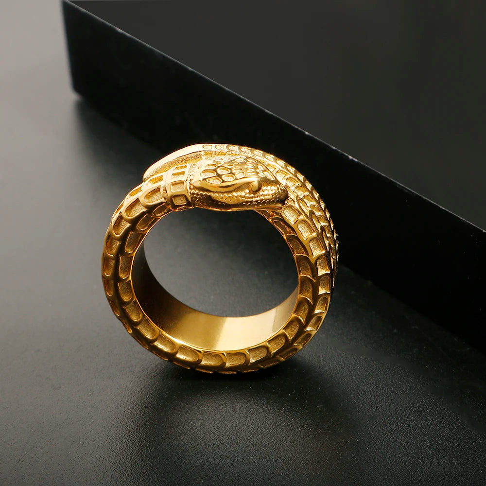 Anel Serpente Banhado em Ouro 18K