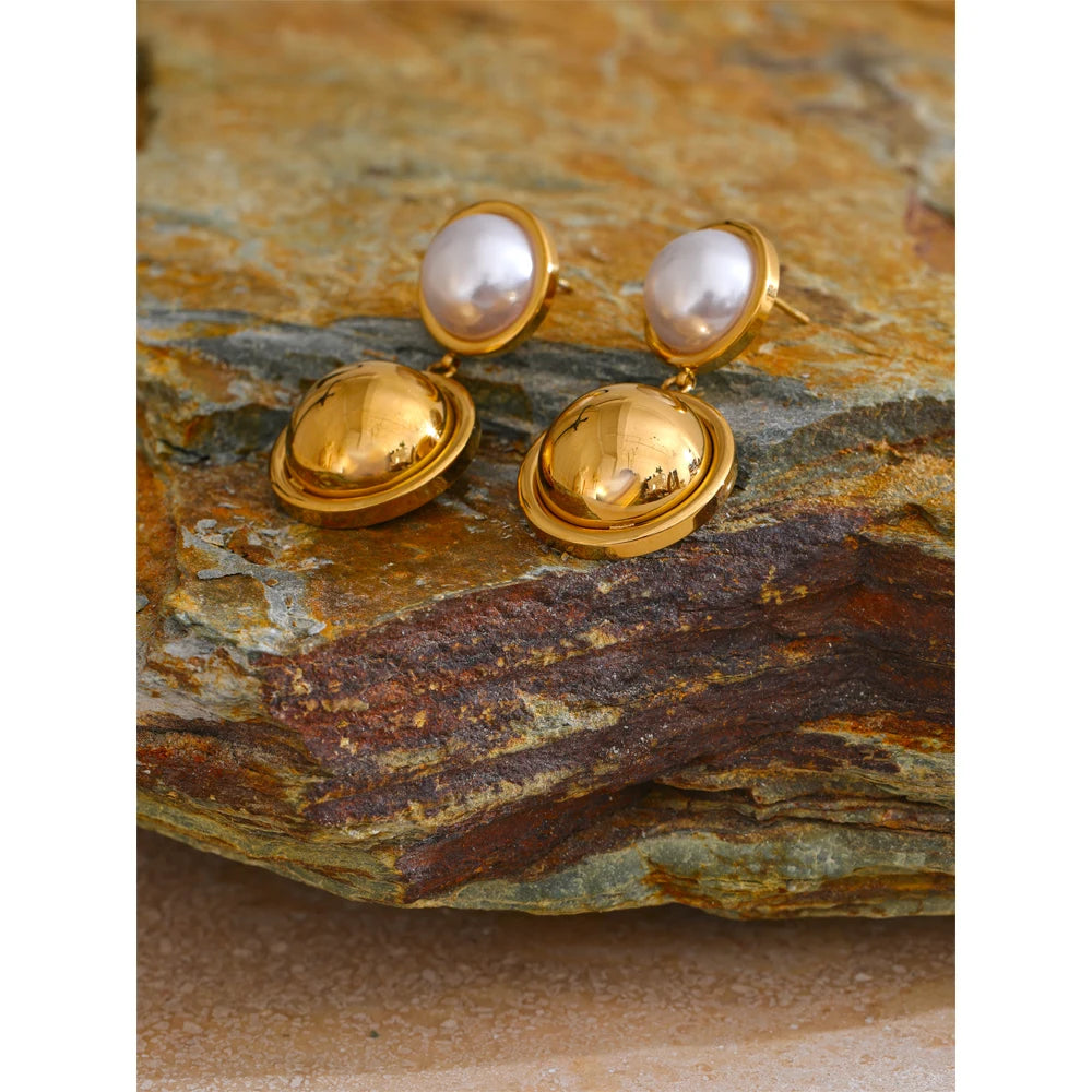 Brinco Princess Pérola Banhado em Ouro 18K