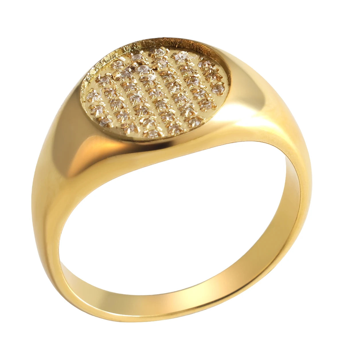 Anel Aurora Zircônias Banhado em Ouro 18K