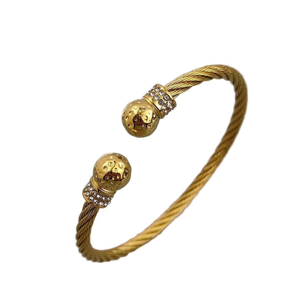 Bracelete Torcido Banhado em Ouro 18K