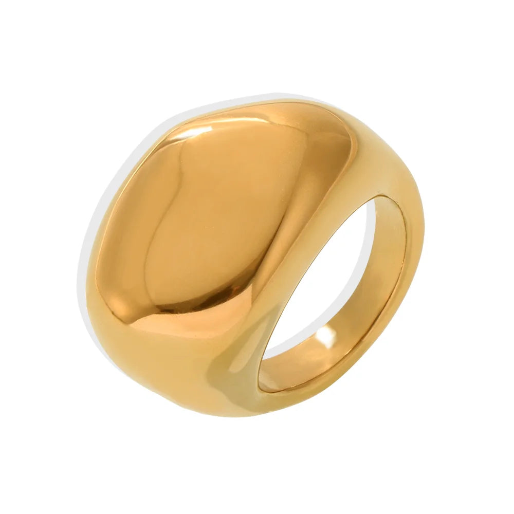 Anel Irregular Banhado em Ouro 18K