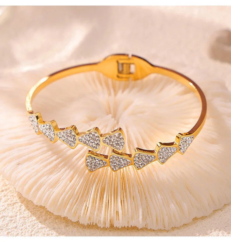 Bracelete Zircônias Banhado em Ouro 18K