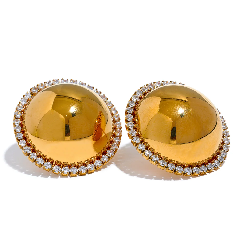 Brinco Global Zircônias Banhado em Ouro 18K