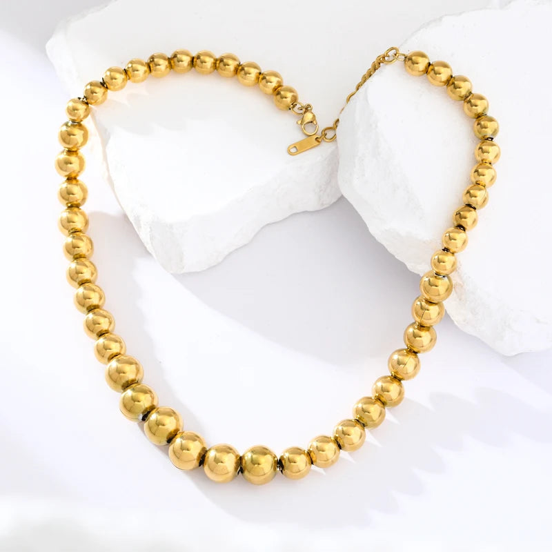 Colar Esferas Gold Banhado em Ouro 18K