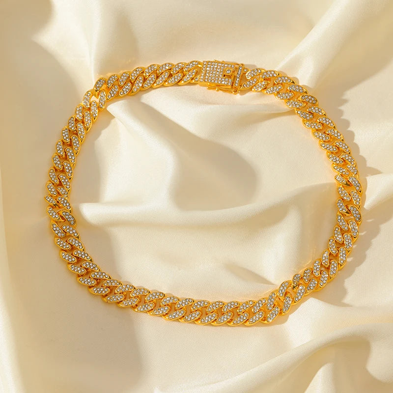 Corrente Cubana Banhado em Ouro 18K